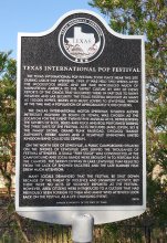 Texas International Pop Festival marker